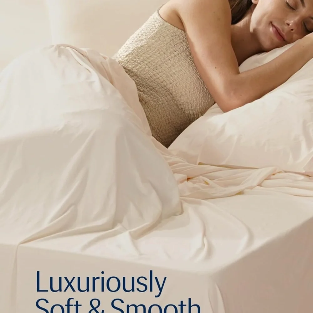 REST® Evercool®+ Flat Sheet Cali King/King Size, Breathable Luxury Bedding ivory
